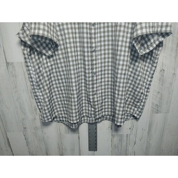 Wrangler Outdoor Men's 4X Regular Fit Short Sleeve Tan Check Button Up - Picture 2 of 8